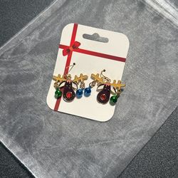 Reindeer Earrings With Bells