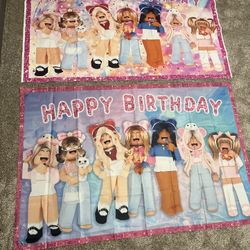 Girl Roblox Birthday banner 