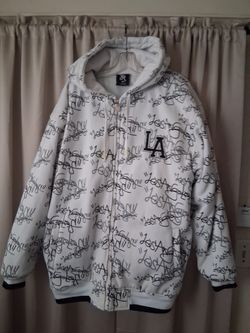 L A Dodgers Jacket With Los Angeles Graphity Print