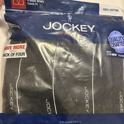 Mens Jockey classic fit 4 boxer briefs - XL