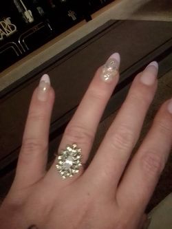 A Really Old Ring Beautiful Cluster Look 18 K On Band 