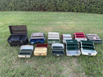 Fishing tackle boxes $10 each. The one filled with tackle is $20. No holds unless you pay via digital payments. First come first serve.