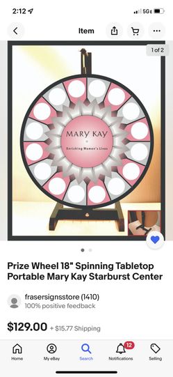Mary Kay Prize Wheel~18" Spinning Tabletop Portable Starburst Center