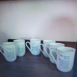 Set Of 6 Norman Rockwell Mugs