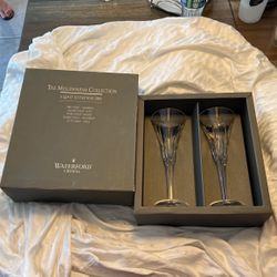 Waterford Crystal Love Toasting Flutes Never Used