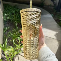 Gold Starbucks Venti Studded Tumbler