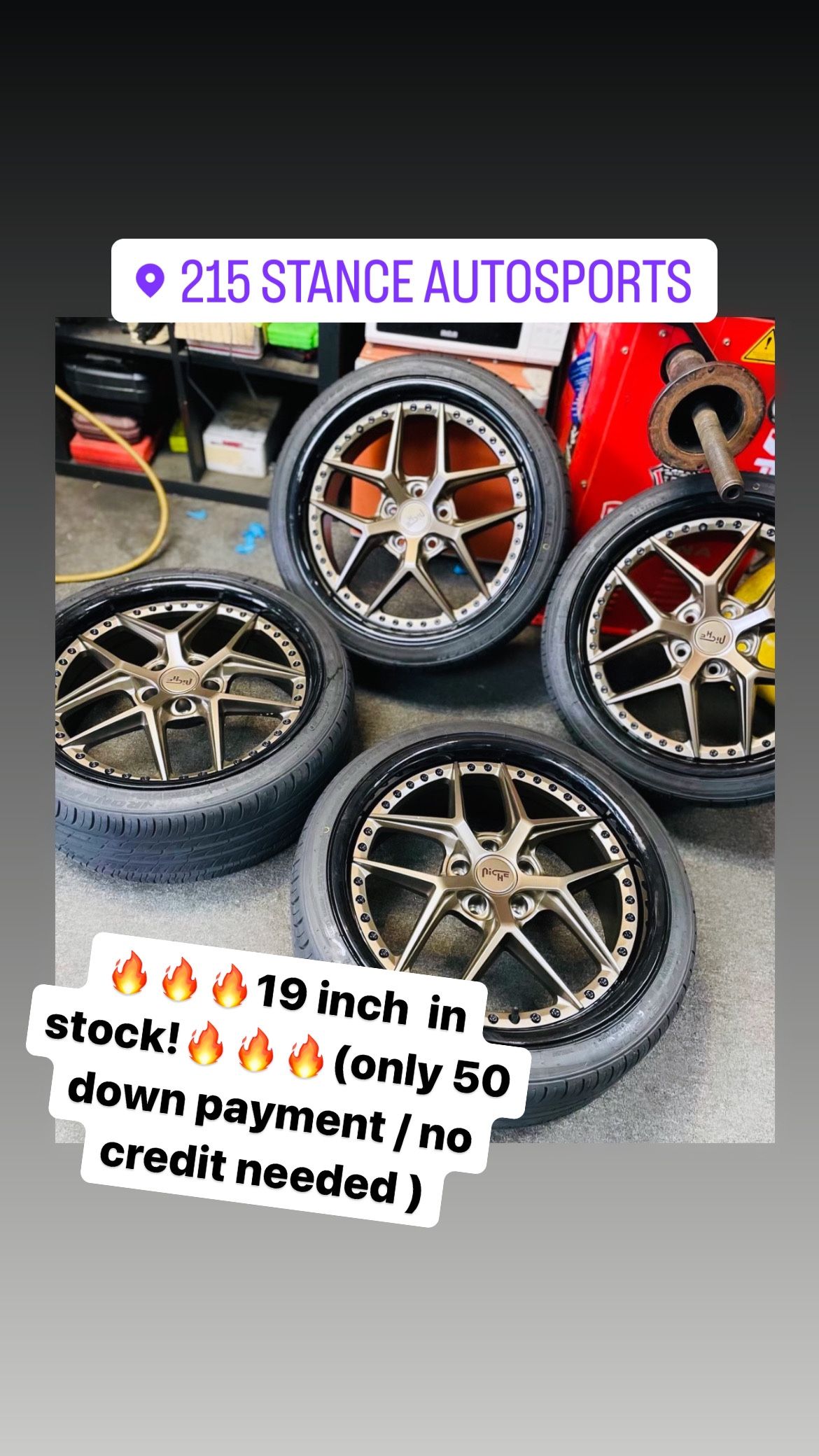 π₯π₯π₯19 inch in stock!π₯π₯π₯(only 50 down payment / no credit needed )