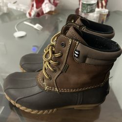 l kids boys &amp; girls duck boots kid waterproof rain snow boots insulated winter boots toddler/ Size 2