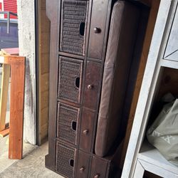 Bench - Drawers - Dark brown