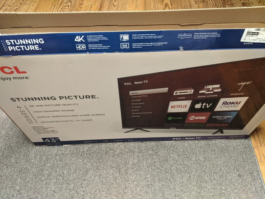 43" TCL Roku 4K TV