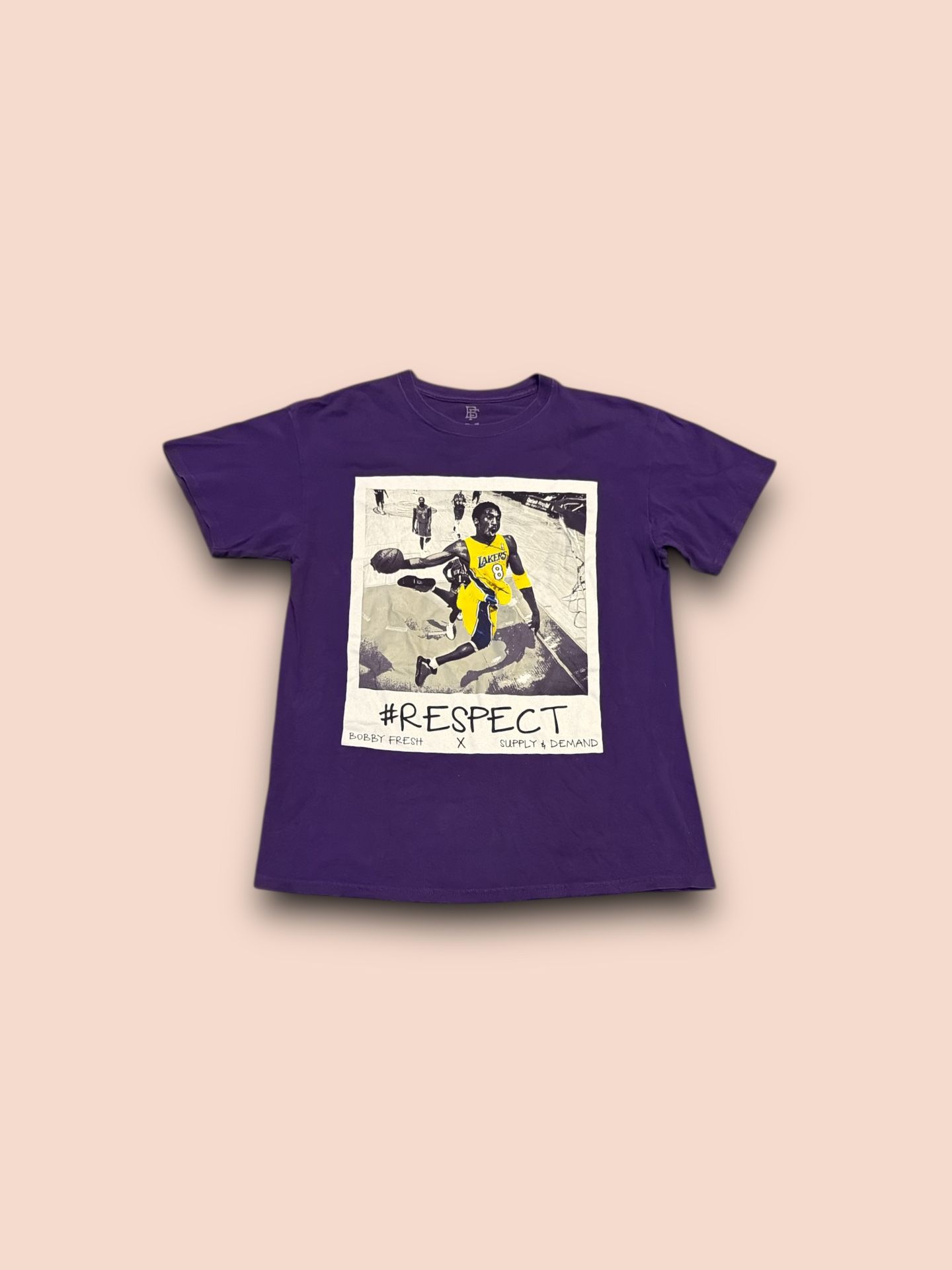 Kobe Bryant Respect X Bobby Fresh LA Lakers Purple T-shirt Purple Men’s Medium