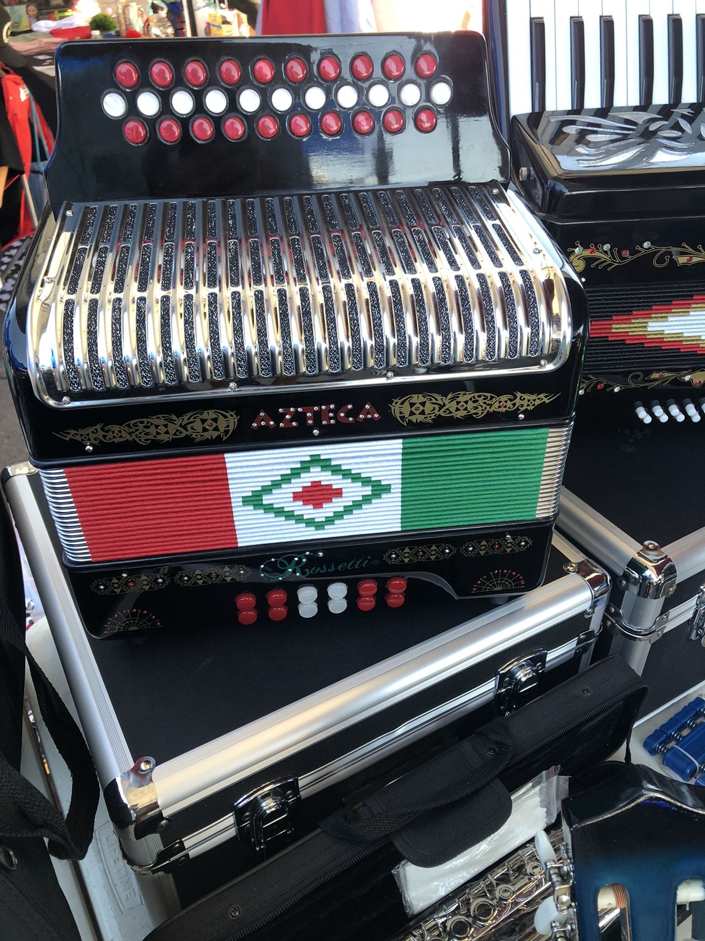 Acordeón Azteca Accordion Clave SOL Italian Afinación