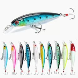 Fishing Lures Minnow Baits 10pack Lot 