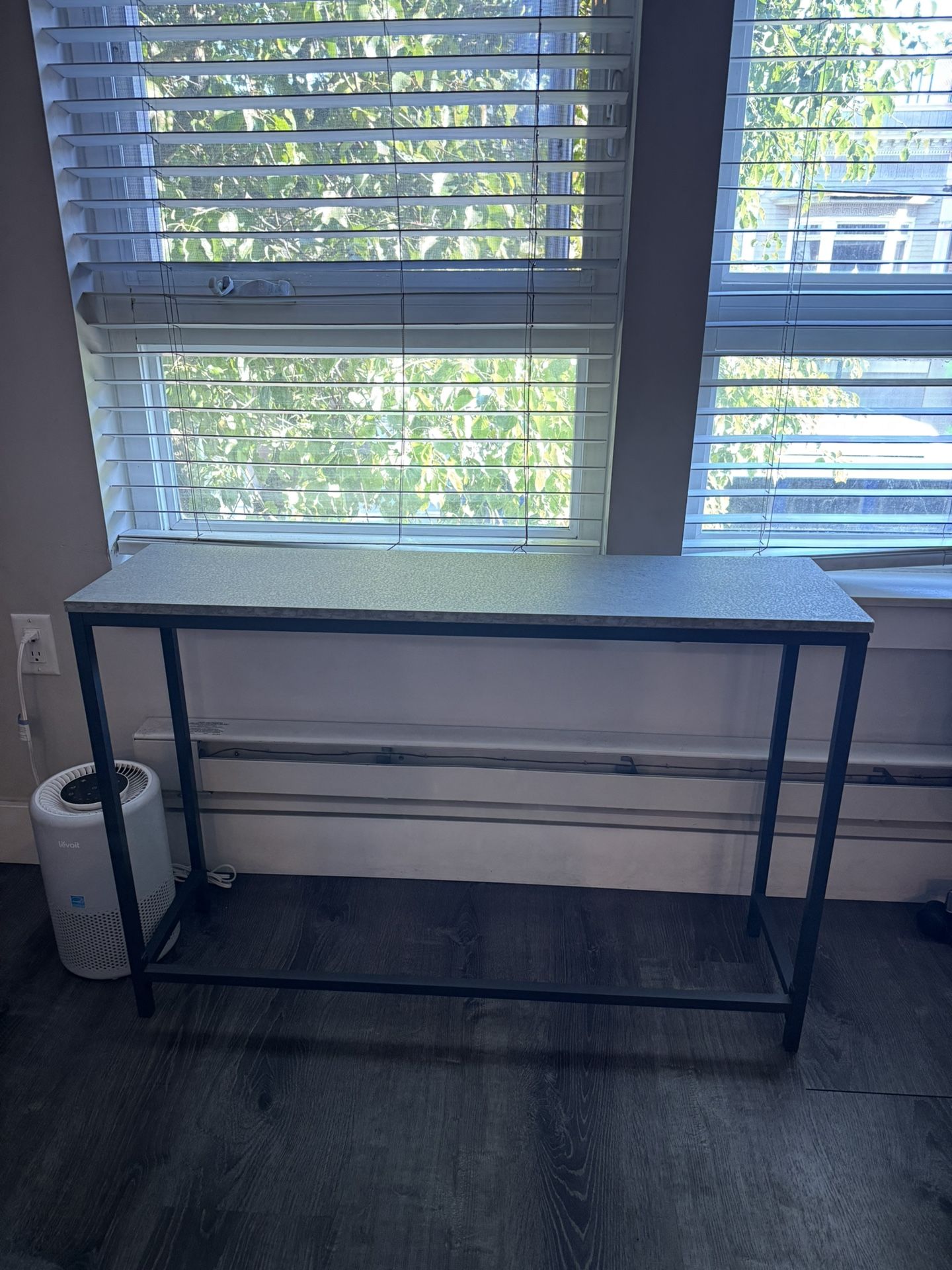 Gray And Black Entrance Table From Wayfair 