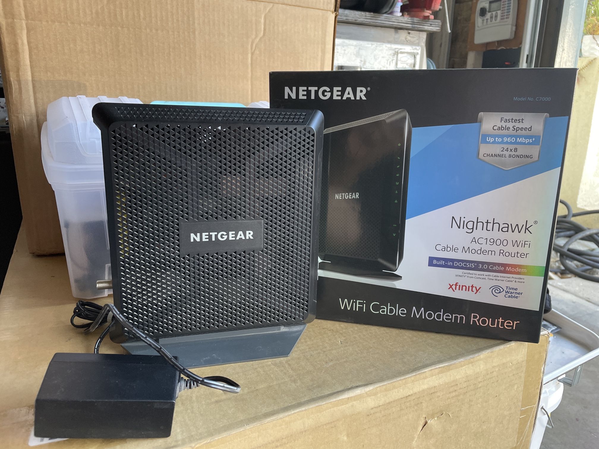 Netgear Nighthawk AC1900 WiFi Cable Modem Router $35