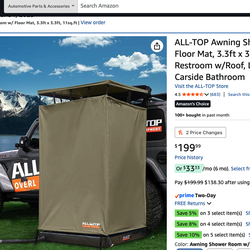 All Top Shower Awning