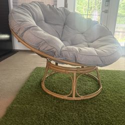Papasan Accent Chair - Gray