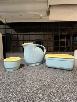 Vintage MCM Hall Westinghouse Refrigerator Set