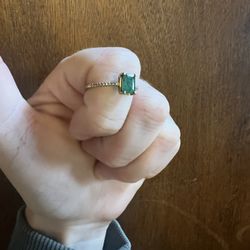 Emerald Rose Gold Ring