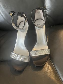 Naturalizer Black And Silver Dress Heels Size 6.5M