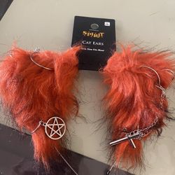 Orange Cat Ears 