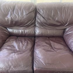 Leather Loveseat Sofa 