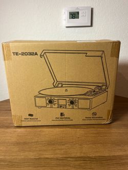 NEW TANLANIN 3-Speed Bluetooth Vinyl Record Player w/ Built-in Speakers