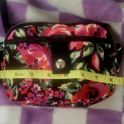 Small Lily Bloom Shoulder Purse In BLK/ Floral