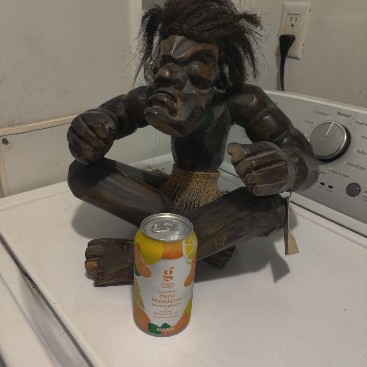 Wooden Java Man. A Statue that Protects from Evil