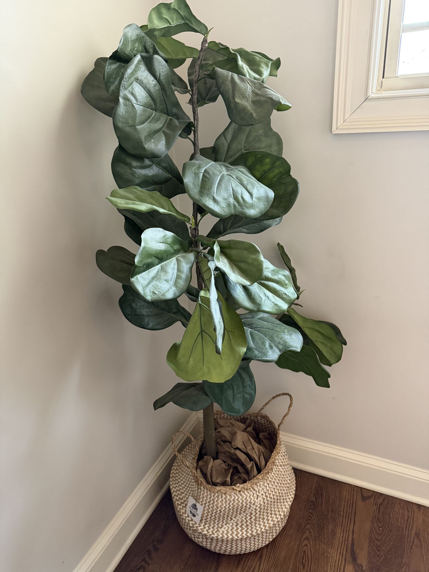 4FT nice artificial fiddle fig leaf plant
