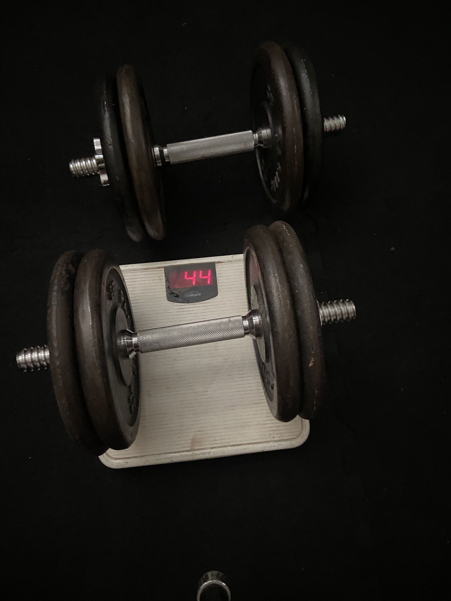 45 Lb Pairs Adjustable dumbbell. 90 Lb Total