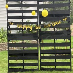Black Pallet Board Back Drop 