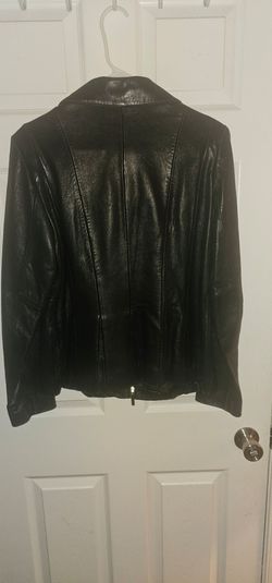 Black leather.