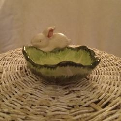 Vintage Rabbit Candy Dish 