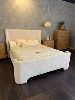 RH-Inspired Bed Frame | OEKO-TEX Performance Fabric