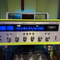 Marantz 2245 – Classic 70’s Stereo Receiver – Custom Neon Cabinet (original walnut cabinet inside)🔥