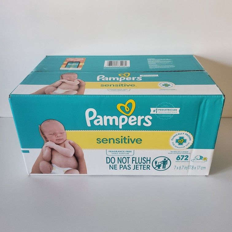 Pampers Wipes Sensitive 672 Count