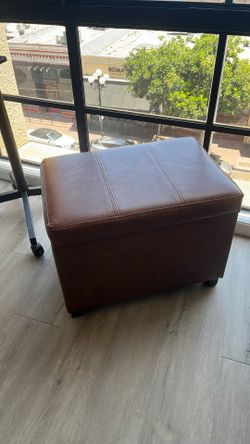 Small Brown Trunk/Ottoman
