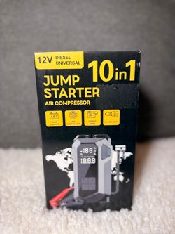 DOORII 10-in-1 Jump Starter Air Compressor 12V Open Box Never Used