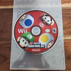 New Super Mario Bros Nintendo Wii Game Disc ONLY- Resurfaced Tested