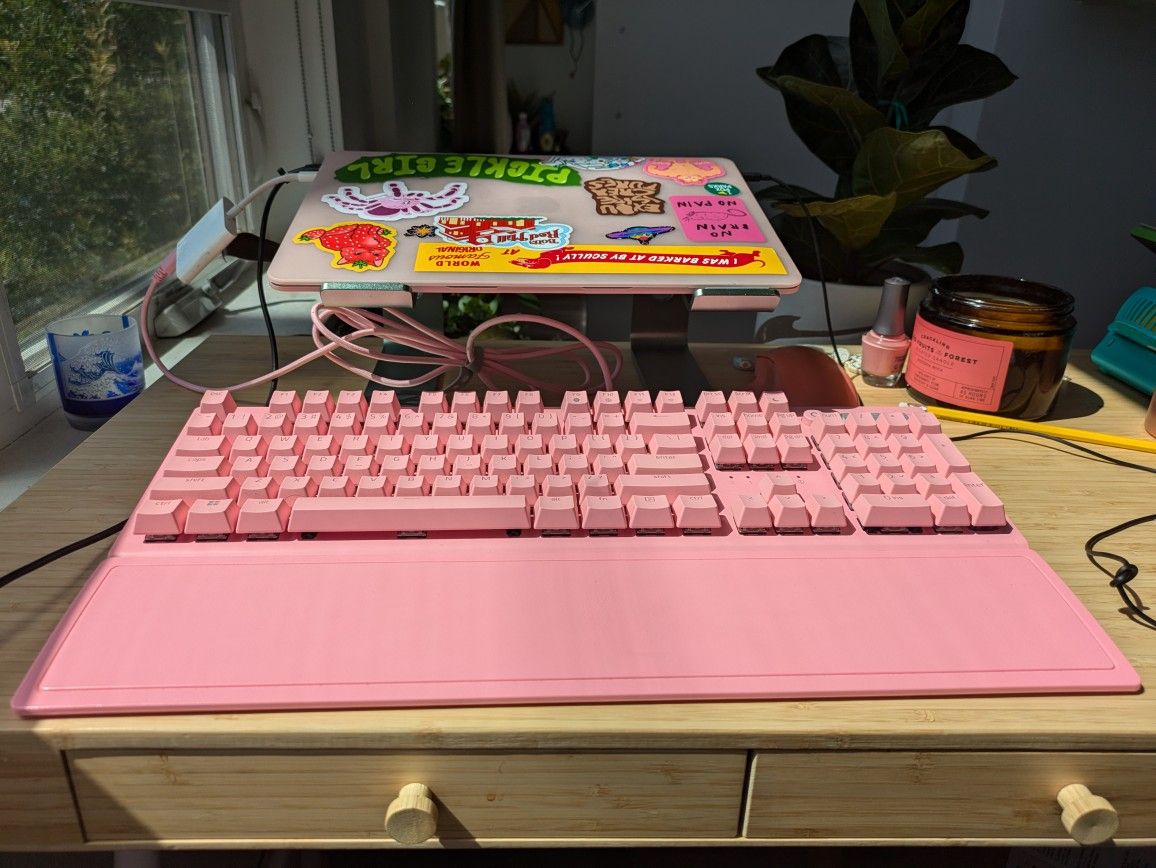 Razer Pink Mechanical Keyboard For Gaming