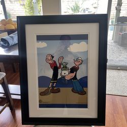Popeye The Sailor Man Sericel Framed King features Syndicate 1999