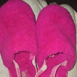 Pink Fluffy Ugg Yeah Slippers
