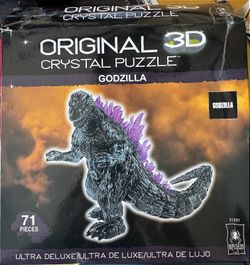 Original 3D Crystal Puzzle Godzilla 71-Piece Ultra Deluxe New in Box
