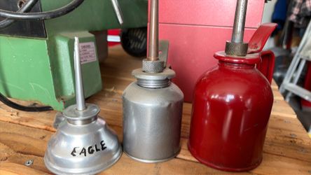 Vintage oil cans