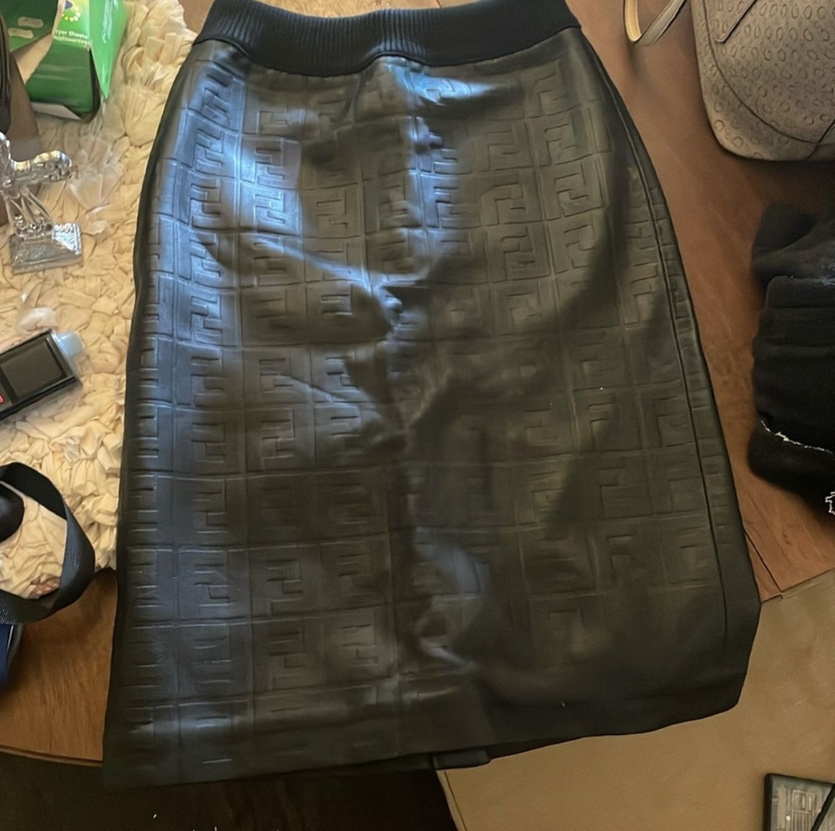 Black Fendi Mid Skirt