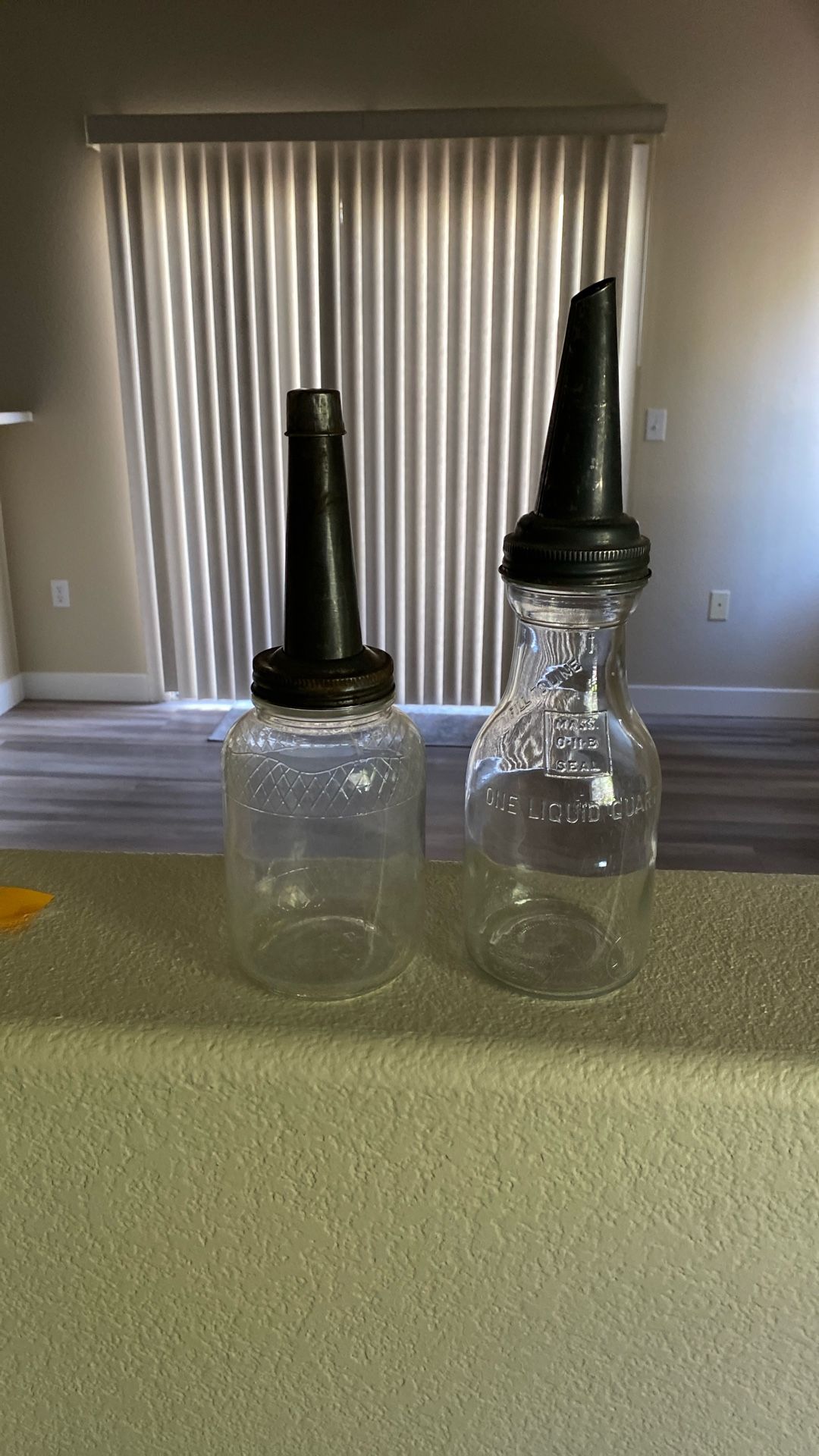 Glass Oil Vintage Containers