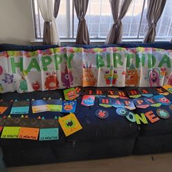 Little Monster Theme 1st Birthday Decor