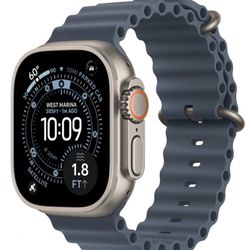 Apple Watch Ultra 2 (GPS + LTE) 49MM Natural Titanium - Anchor Blue Ocean Band