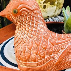 ADOBE BIRD PLANTER